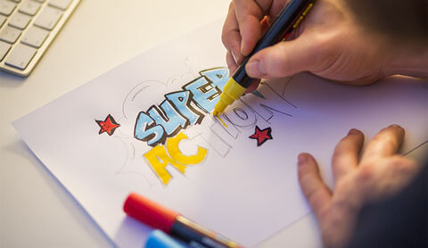 Dessins personnages Action nationale Delhaize