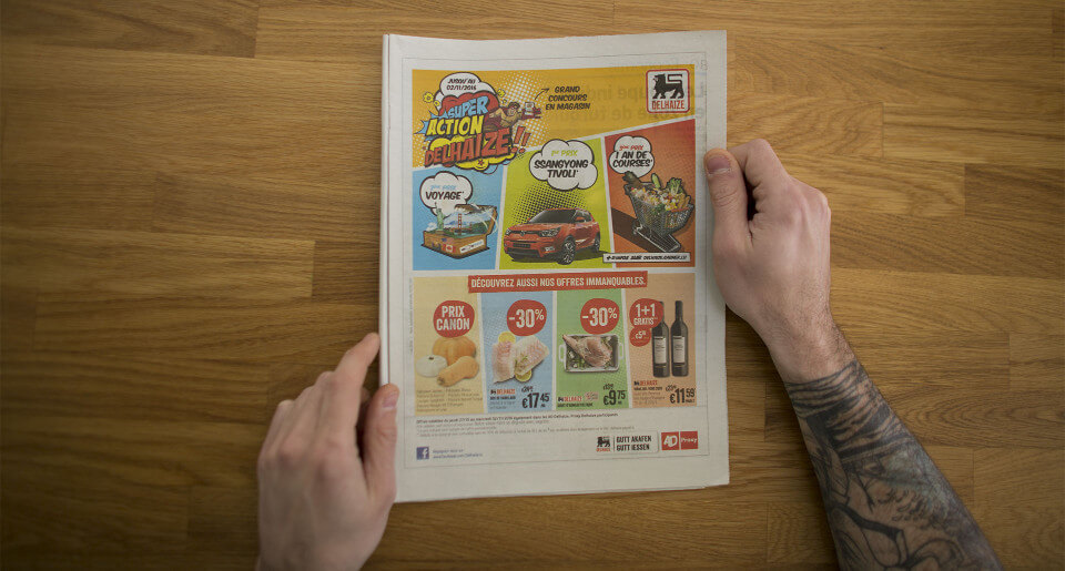 Campagne presse Action nationale Delhaize
