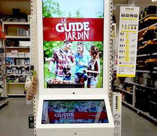 Le Guide jardin était aussi diffusé sur des bornes interactives en magasin
