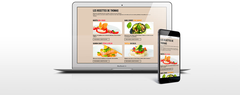 Page web 'A la sauce thomas'